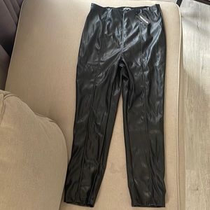 Black Faux Leather Pants from Pretty Little Thing. Size 12